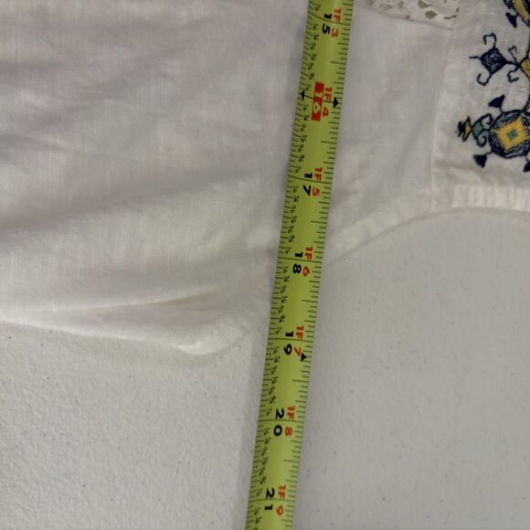 Lucky Brand Tank Top Women's XL Embroidered V-Neck Sleeveless Lace Boho Shirt - Picture 8 of 10